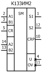 условное графическое обозначение микросхемы  К133ИМ2