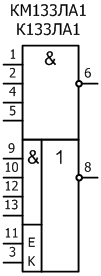 условное графическое обозначение микросхем: К133ЛА1, КМ133ЛА1