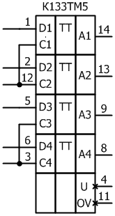 условное графическое обозначение микросхемы К133ТМ5