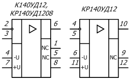 условное графическое обозначение микросхемы К140УД12