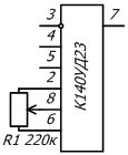 условное графическое обозначение микросхемы К140УД23