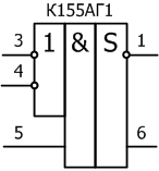 Условное графическое обозначение микросхемы К155АГ1