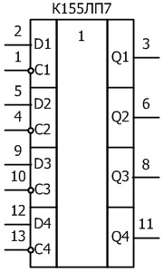 Условное графическое обозначение микросхемы К155ЛП7
