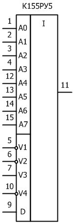 Условное графическое обозначение микросхемы К155РУ5