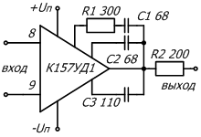 типовая схема включения микросхемы К157УД1