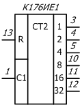 условное графическое обозначение микросхемы К176ИЕ1