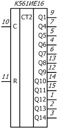 условное графическое обозначение микросхемы К561ИЕ16