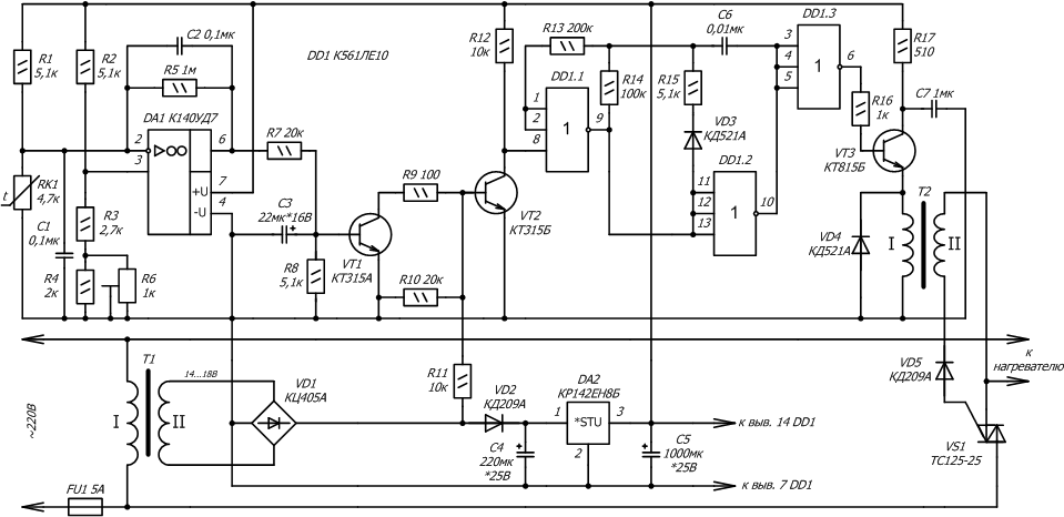 Схема терморегулятор для инкубатора на микроконтроллере своими руками