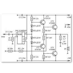 Схема умзч на транзисторах и оу кр1408уд1