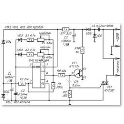 Автомат периодического включения и выключения нагрузки схема